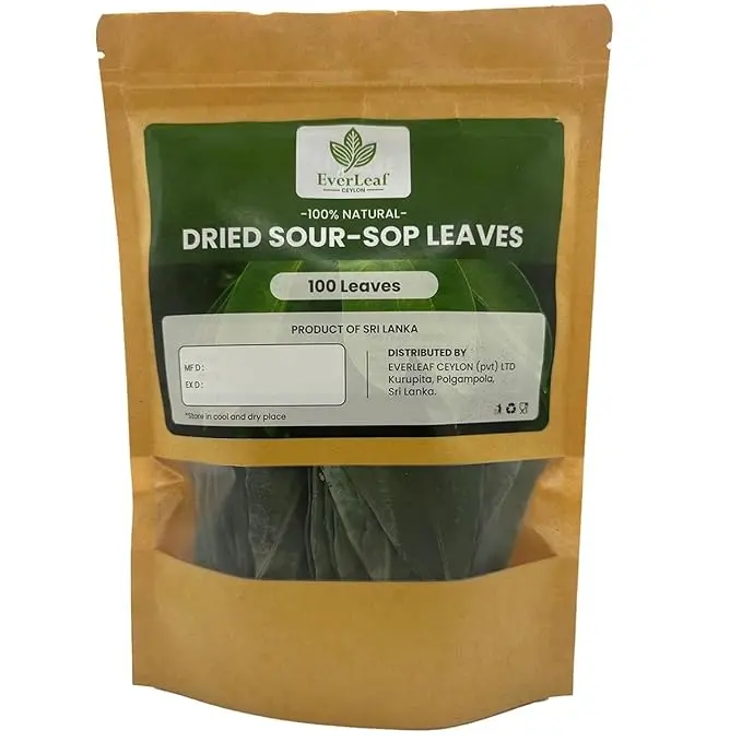 Everleaf Tea Tag EverLeaf Ceylon Premium Soursop Leaves 100+ Count – Organic Dried ...