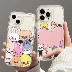 Happy Animal Doll Couple Pattern Phone Case for iPhone 16/15/14/13/12/11/Plus/Pro/Pro Max series