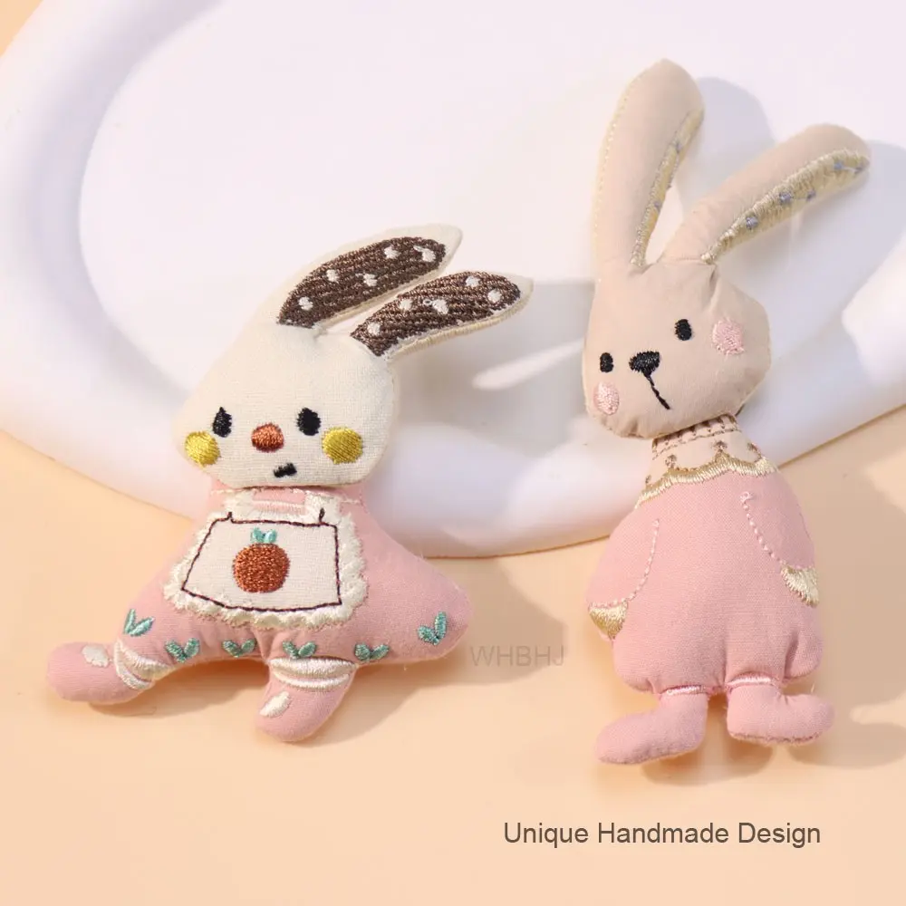 Handmade Design Bunny Pin, Cute DIY Craft Decoration, Fits Clothes, Hats, Bags, Scarves, Perfect Gift for Girls, Students, Teachers, Friends