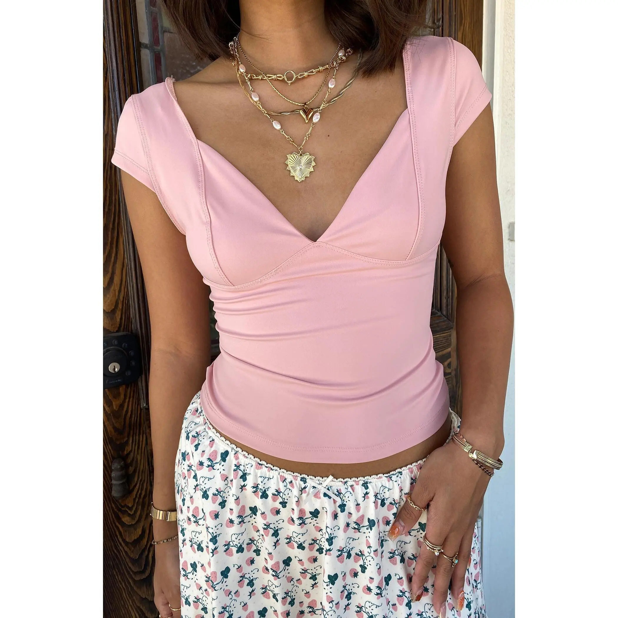 Open Back Cap Sleeve Top