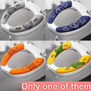 PrimPick Toilet seat cushion, toilet seat cover with velvet, toilet sticker, anti-slip, velvet fabric, toilet seat cover, anti-static toilet seat, Toilet Seat Protector, Bathroom Accessory