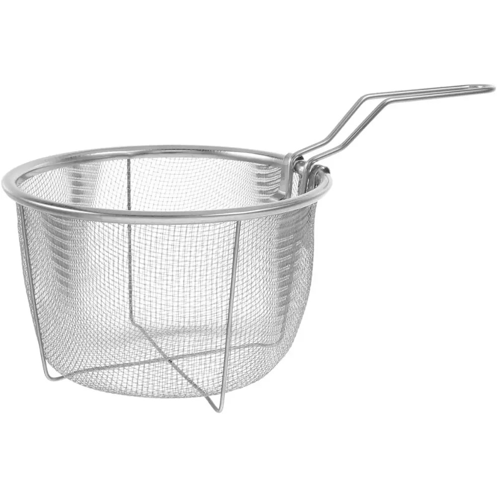 tainless Steel Deep Fry Basket with Handle 5.9'' Round Fry Basket for Air Fryer Daddy for French Fries Shrimp and Other Fried Foods