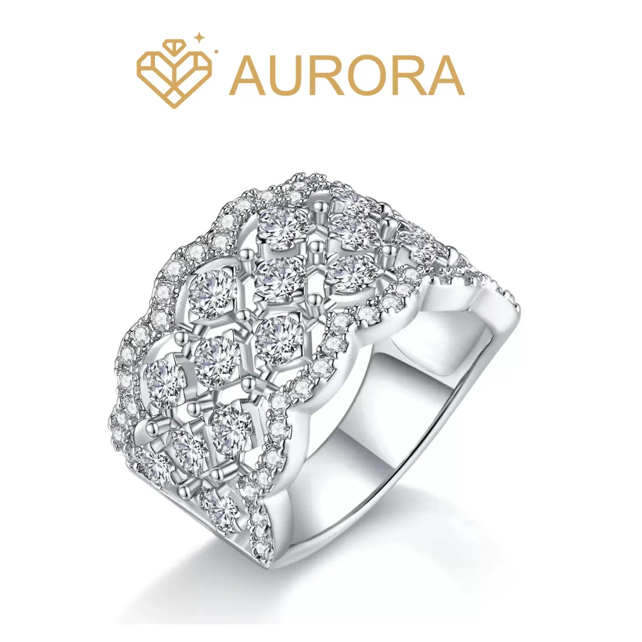 【#169 Bloom】925 Sterling Silver Round Cut Moissanite Ring, Elegant Engagement Ring with Classic Sparkle for Anniversary Wedding Jewelry, Round Cut, Classic Sparkle