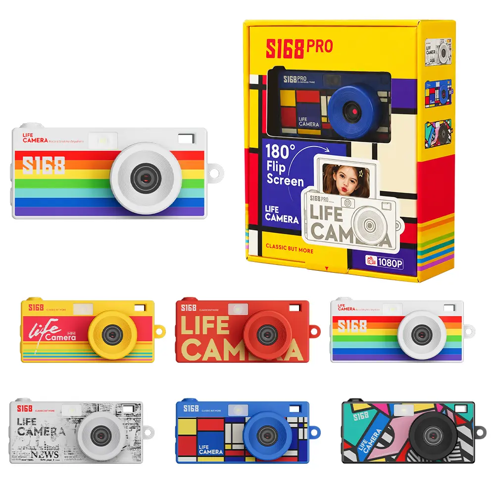 Portable Mini Digital Camera, HD 1080P Keychain Camera, 16GB SD Card, Rechargeable, Perfect Gift for Christmas/birthday, Travel, Daily Vlogging (for Kids & Adults)