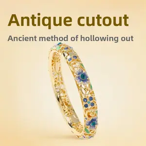 Cloisonné Bangle Bracelet – Vibrant Chinese Heritage Jewelry for Women, Boho Chic Gift for Her or Best Friend