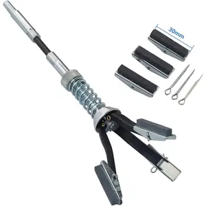 Flexible Shaft Cylinder Hone Tool with Adjustable Tension and Self-Centering Feature, Fits Cylinders 1" to 2-1/2",Adjustable Brake Cylinder Hone 24mm to 64mm with 3pcs Spare Stones