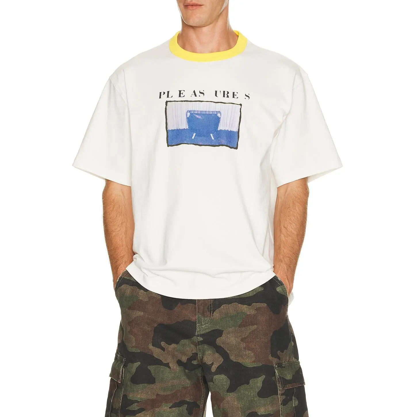 Pleasures x Talking Heads Speaking Heavyweight Tee in White