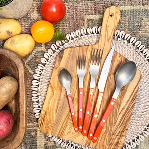 Sabre Bistrot Flatware 20 Piece Set-Vintage Orange