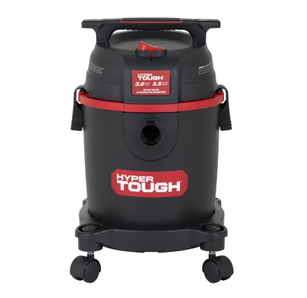 Hyper Tough 3 Gallon 3.5 HP Poly Wet Dry Vacuum for Home, Car, Garage & Workshop