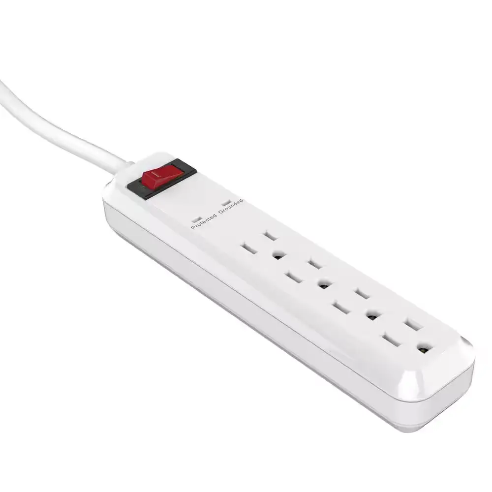 NEW 4 Outlet Power Strip Surge Protector with 3ft Cord Compact & Reliable Design Unbranded