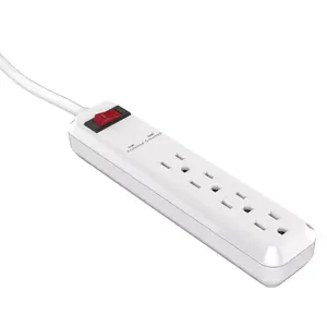 NEW 4 Outlet Power Strip Surge Protector with 3ft Cord Compact & Reliable Design Unbranded