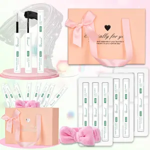 9pcs Lash Bond and Seal for Eyelash Clusters, Stock Up DIY Eyelashes Kit, Non-Irritating Formula, Waterproof, 2-in-1 Home Use, Black Eyelash Adhesive Long-Lasting 72H, Clear Seal Waterproof, Latex-Free（5ml+5ml）, Free Hairband Included