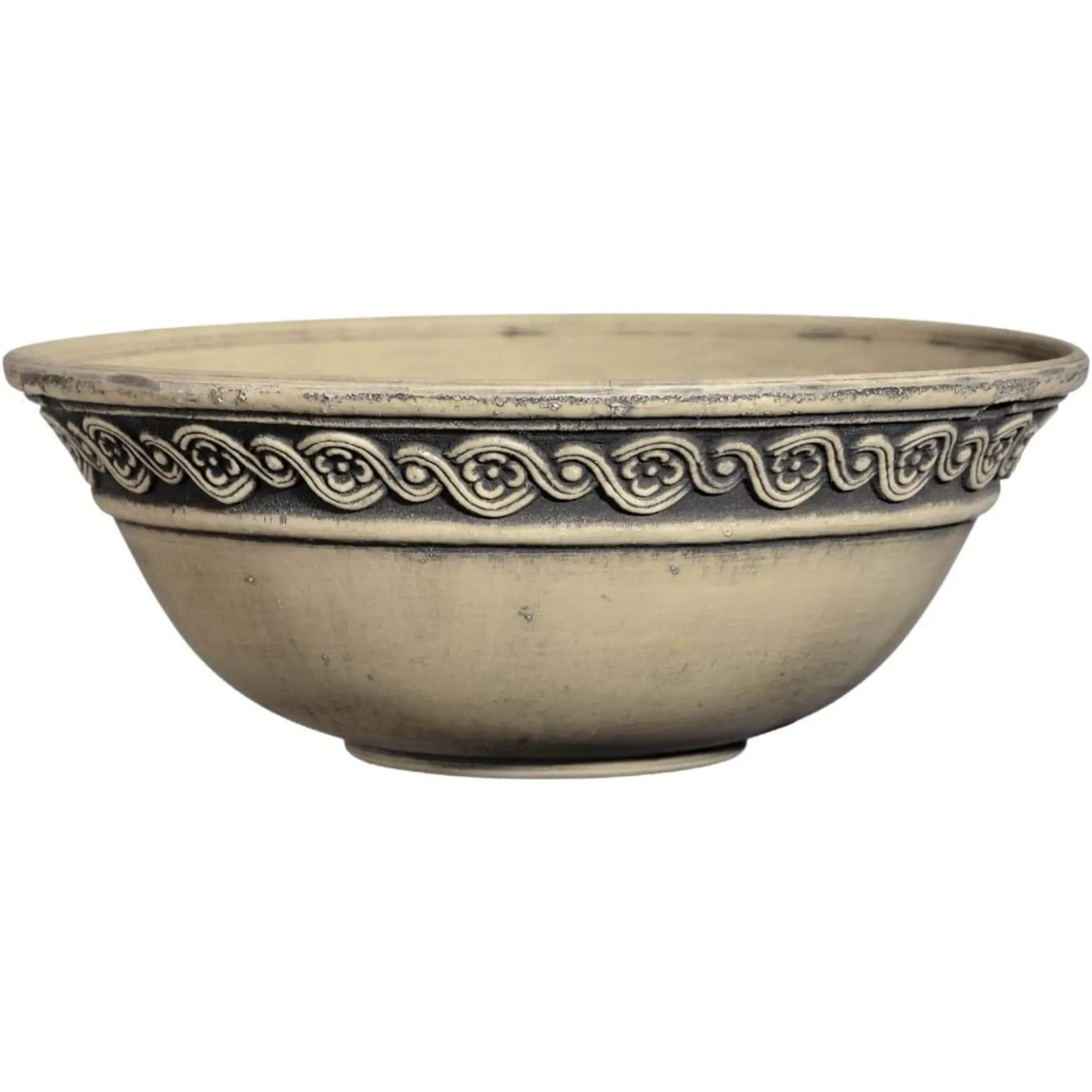Classic Home and Garden Corinthian Resin Flower Pot Planter Bowl 12"