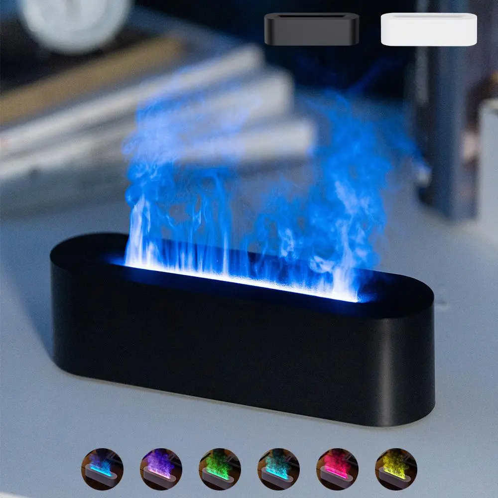 150ML Flame Aromatherapy Diffuser, USB Powered Timed Color Changing Humidifier with 7-Color Changes, Ultra-quiet Aroma Essential Oils Aromatherapy Diffusers