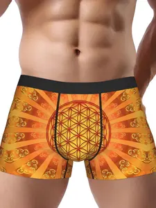 Flower of Life Sacred Geometry Harmony Balance Unique Underwear Design Comfortable Men's Boxer Briefs Machine Washable