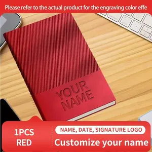 Customized A5 Softcover Notebook - Adult Compact and Portable Classic Journal with Custom Name/Text Engraving, Office Stationery for Team Gifts, Notes