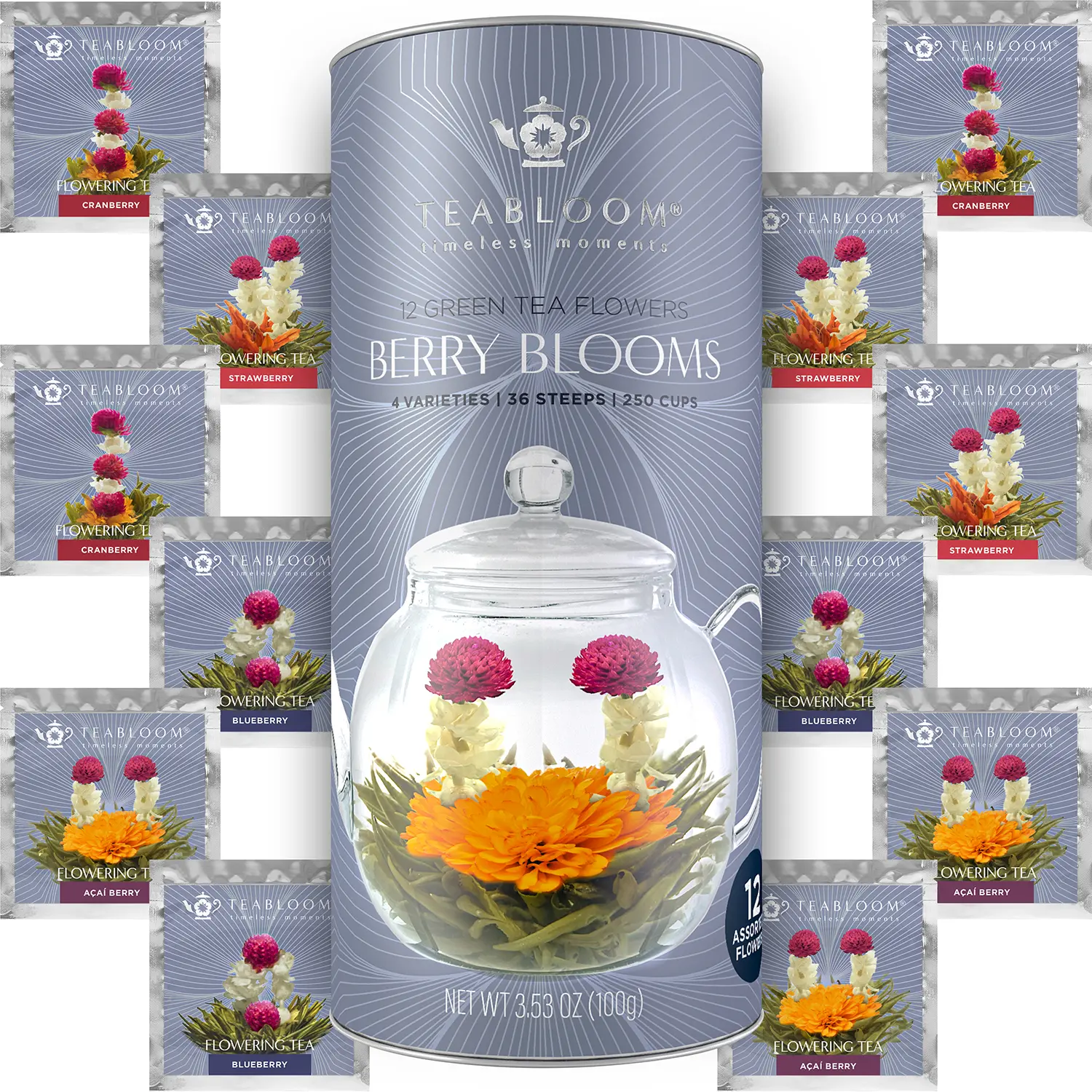 Berry Variety Blooming Tea Canister