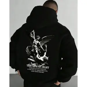St. Michael Defeats The Devil Hoodie/Sweatshirt/T-Shirt, For Men/Women - Unisex Style, 100% Cotton, Pullover unisex hoodie