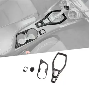 Center Console Gear Shift Panel Trim Cover Kit for Chevy Camaro 2017+, Auto Parts Accessories, Car Interior Decoration & Molding for Guys (Father's Day Gift)