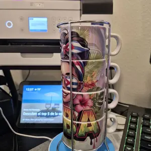 Cuba-themed Mug Set with Vibrant Floral and Cultural Design for Coffee and Tea Enthusiasts Ceramic Cup Drinkware