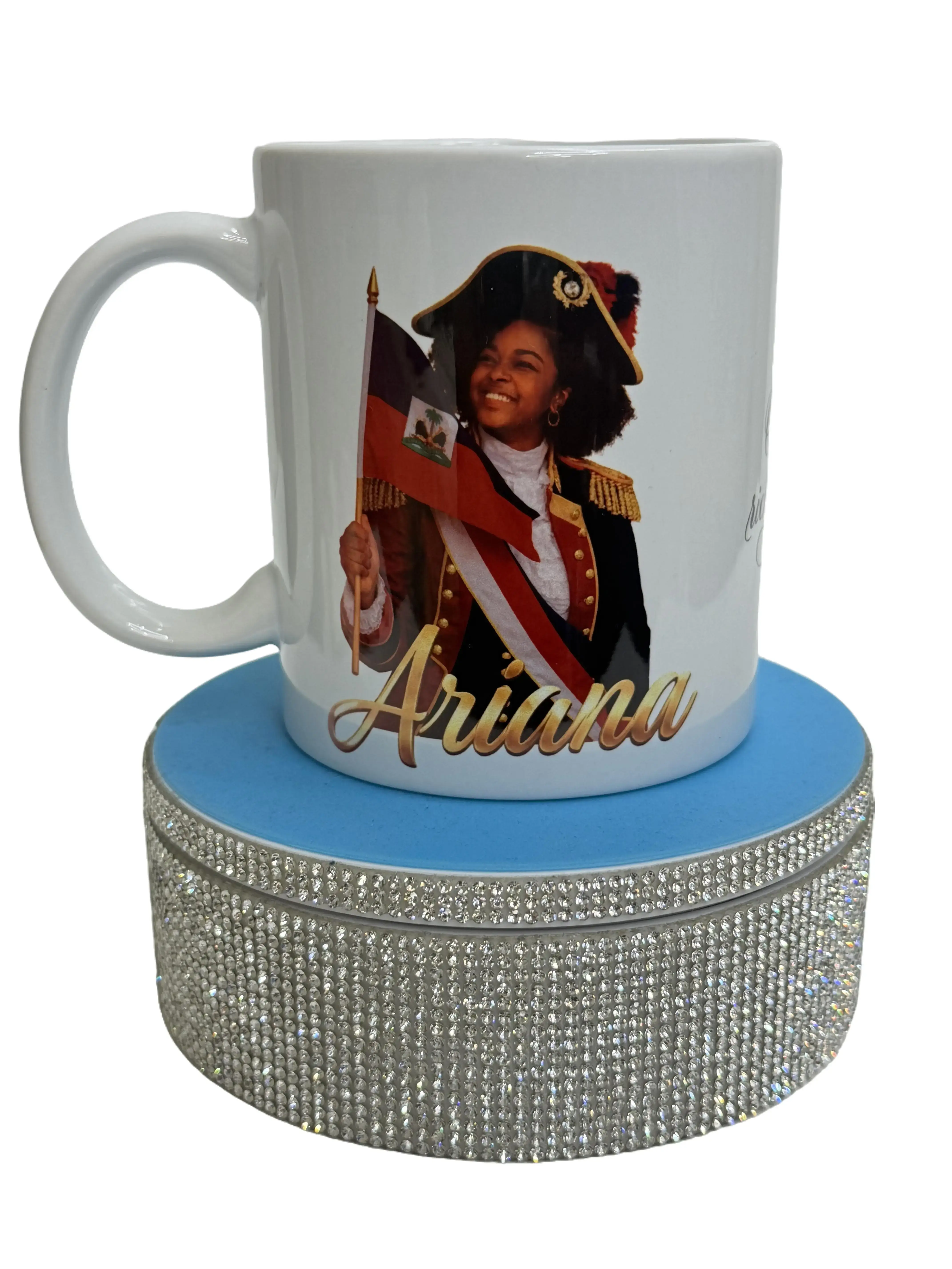 Ariana Haitian Flag Portait Mug 11 oz. Ceramic Mug Drinkware Coffee