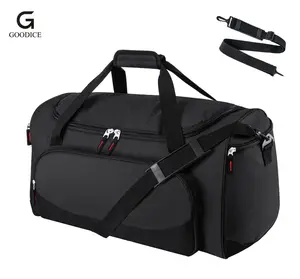 New 55L Large Capacity Sport Travel Duffle Bag for Men,Overnight Gym Weekender,Carry On Travel Backpack with Waterproof Lining,Lightweight Durable Travel Luggage,Adjustable Shoulder Strap for Travel, Business Trips & Outdoor Soccer tote bag Hold All Gear
