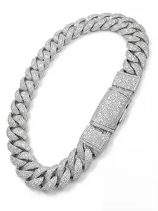 ④⑨SPACEICE 30mm Ice Out Galaxy/Snowice Setting Cuban Link Bracelet/ Necklace