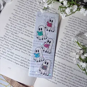 Ghost Reading ACOTAR Series Cardstock Bookmark