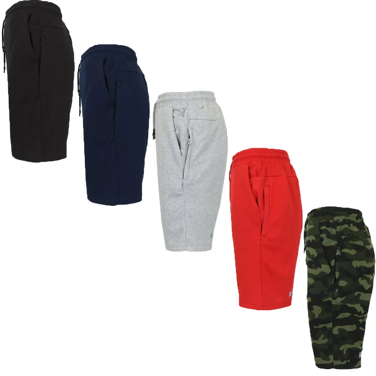 (5 Pack-Hidden Zipper) BK-NV-HG-RD-WD