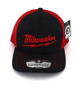 Milwaukee Black/Red 3D Puff Embroidered Cap Milwaukee Black/Red 3D Puff Embroidered Cap