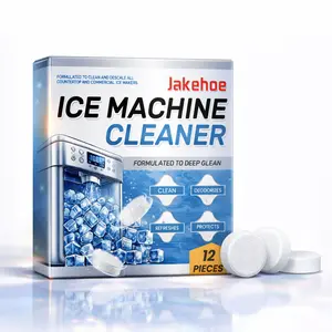 （Buy one, get one free）Jakehoe Ice Machine Cleaner Maker Descaler - 12/24/36 Clean Tablets Compatible with Frigidaire, Opal, GE Profile, Kitchenaid, Nickel Safe Scale Remover for Countertop, Nugget Ice Makers - Bulk 1 Year Supply Deep Cleaning Washing