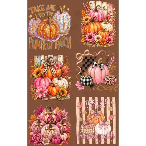 TAKE ME TO THE PUMPKIN PATCH (2) PREMADE GANGSHEET - 22X36 DTF TRANSFERS - DIRECT TO FILM