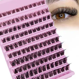 Individual False Eyelashes, 120pcs/box Natural Look, Eye Makeup Product For Women Girls, Eye Makeup Enhancement Products, Lash Clusters Kit, Eyelash Extension