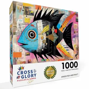 Fish Puzzle – Angelfish Abstract – 1000 Piece Jigsaw Puzzle