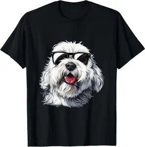 Old English Sheepdog Sunglasses Dog Breed Graphic T-Shirt