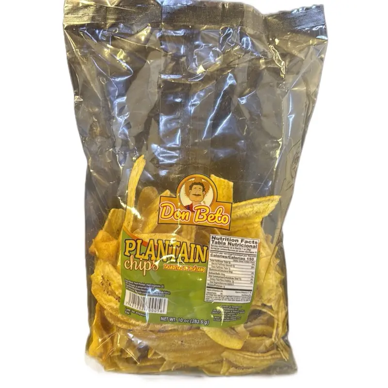 1 PACK PLANTAIN CHIPS TAJADITAS DE PLÁTANO DON BETO 283.5 g