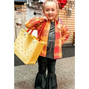 Toddler & Youth Red & Gold Shacket