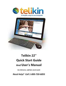 USED-Telikin 22 Quick Start Guide and User's Manual: AIOpc w/ Black Wireless KB by Bell, Jeff (Paperback)
