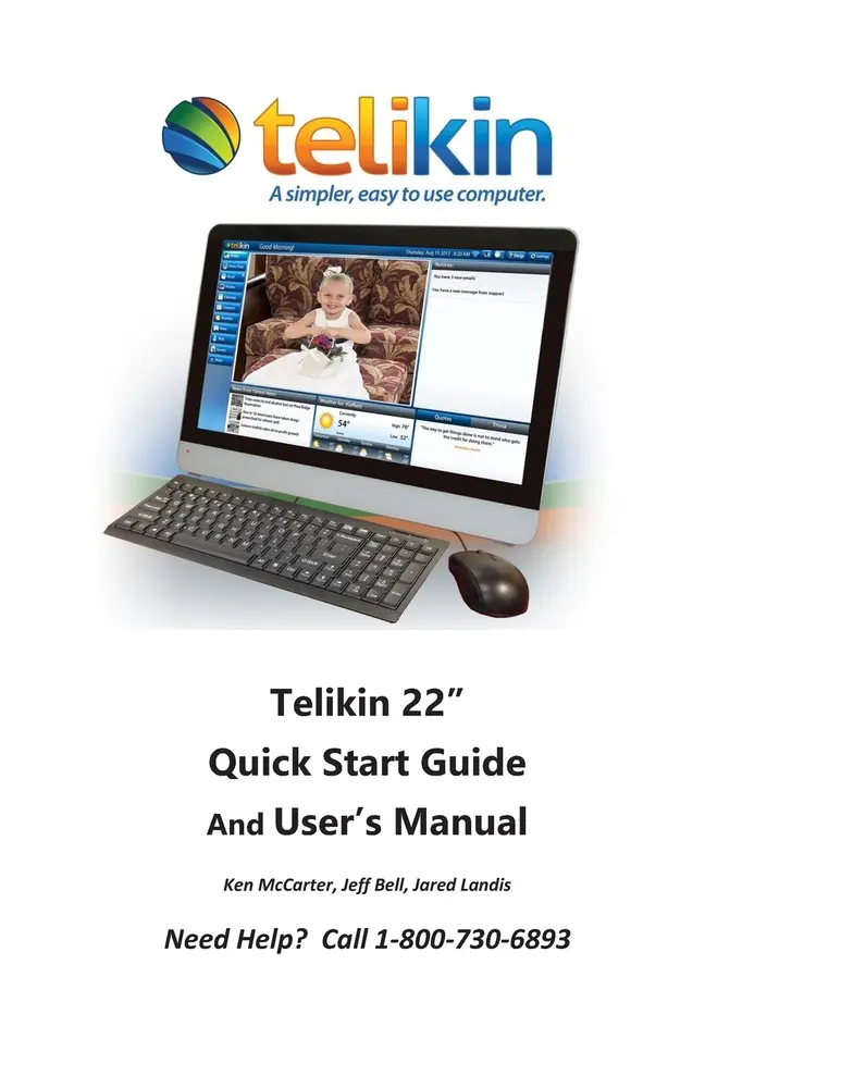 USED Book - Telikin 22 Quick Start Guide and User's Manual: AIOpc w/ Black Wireless KB by Bell, Jeff (Paperback) - english