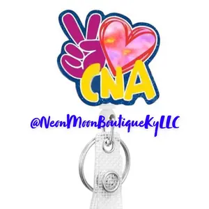 “Peace, Love, CNA” Acrylic Badge Reel