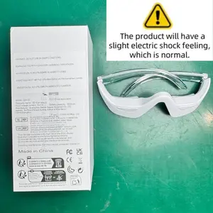 Eye Bottom Light Therapy Glasses LED Eye Massager, Portable USB Charging, Adjustable Levels, Anti-Puffiness Dark Circles Wrinkles Fatigue Relief, New Model Bm-43