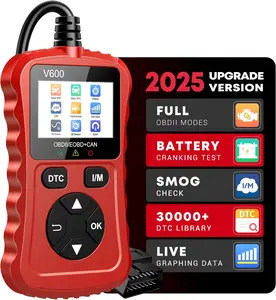 OBD2 Scanner Car Code Reader Support Voltage Test Plug and Play Fixd Car CAN Diagnostic Scan Tool Read and Clear Engine Error Codes for All OBDII Protocol Vehicles Since 1996(Red)