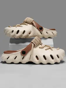 Men's Eva Sandals with Laces, Soft and Comfortable, Multicolor Fashion Trendy, Summer Bestseller, Outdoor Beach Slippers, DIY Shoe Laces, Outdoor Indoor Slippers