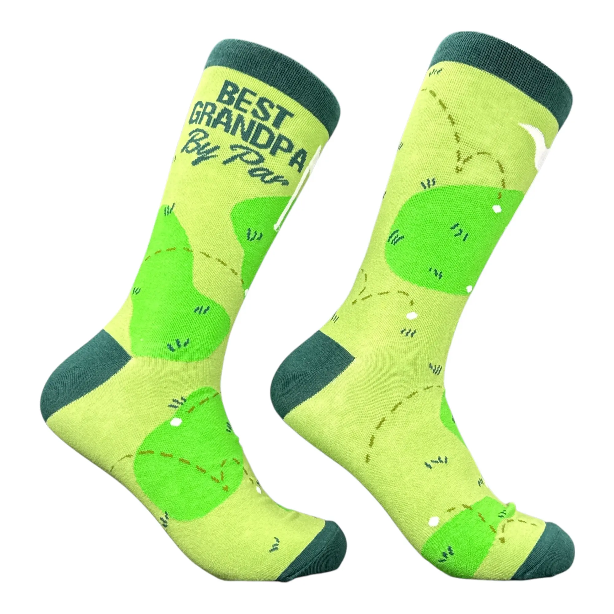 Men's Best Grandpa By Par Socks Funny Sarcastic Golf Graphic Novelty Fathers Day Footwear For Men Funny Graphic Socks Comfortable Fitted Spandex Cotton