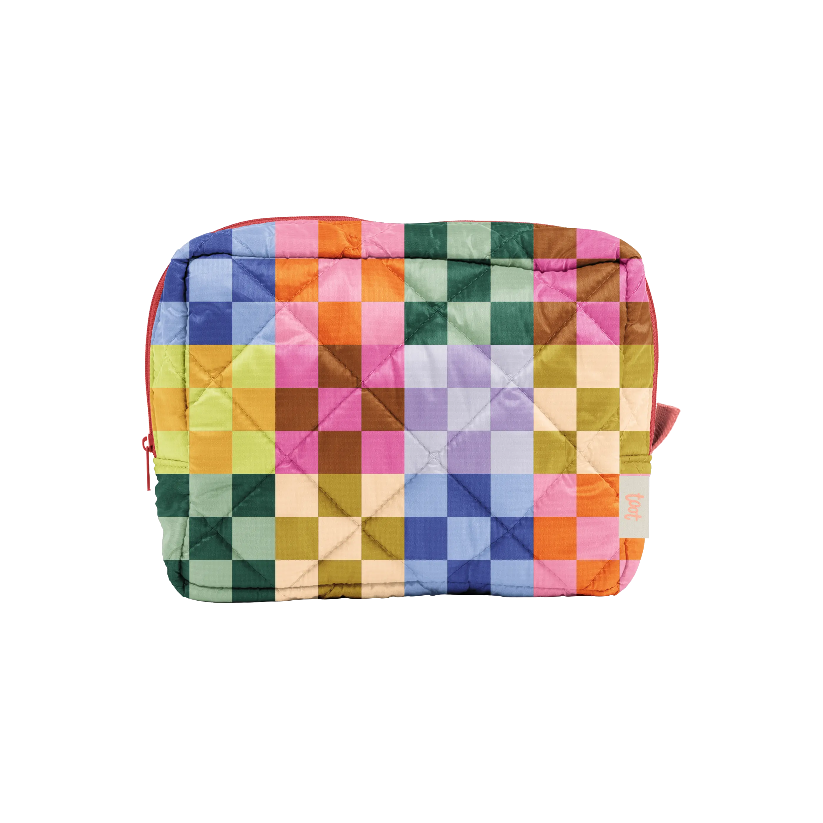Bold Checker Puffy Busy Bee Pouch