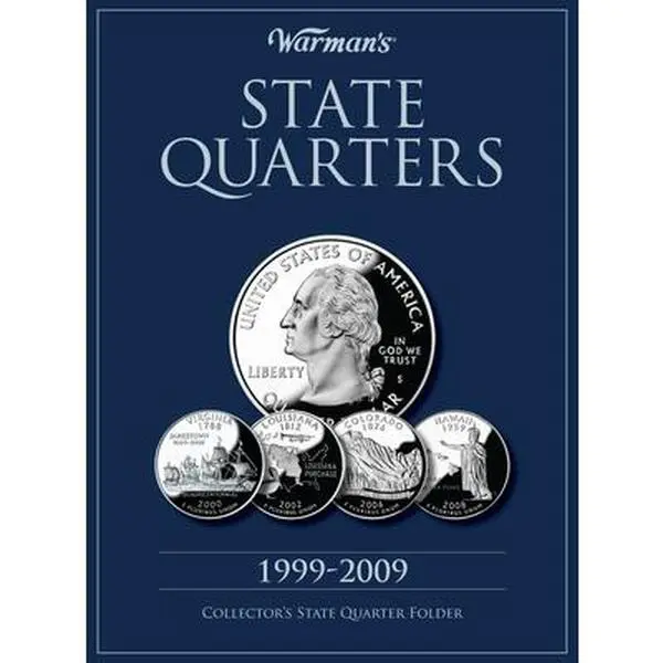 Warman's 1999-2009 State Quarters Coin Folder - District of Columbia and Territories, Coin Collecting Book with 60 Slots, 3 Panels for Tidy Display, Intriguing Anecdotes for Collectors of All Levels