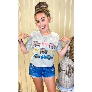 Bronco and Bows Mineral Washed Shirt