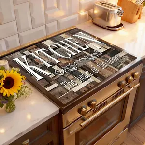 Soft Electric Stove Cover Cook Top Panel Protector Pad,Farm Wood Grain Design, Scratch Resistant, Easy Clean, Multi-Purpose Kitchen Mat, Kitchenware, Home, Mother's Day Gift