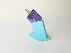 Summer’s Purple Popsicle Fidget Toy Large- - High-Quality 3D Printed Articulated Popsicle Fidget for Tabletop Tactile Play