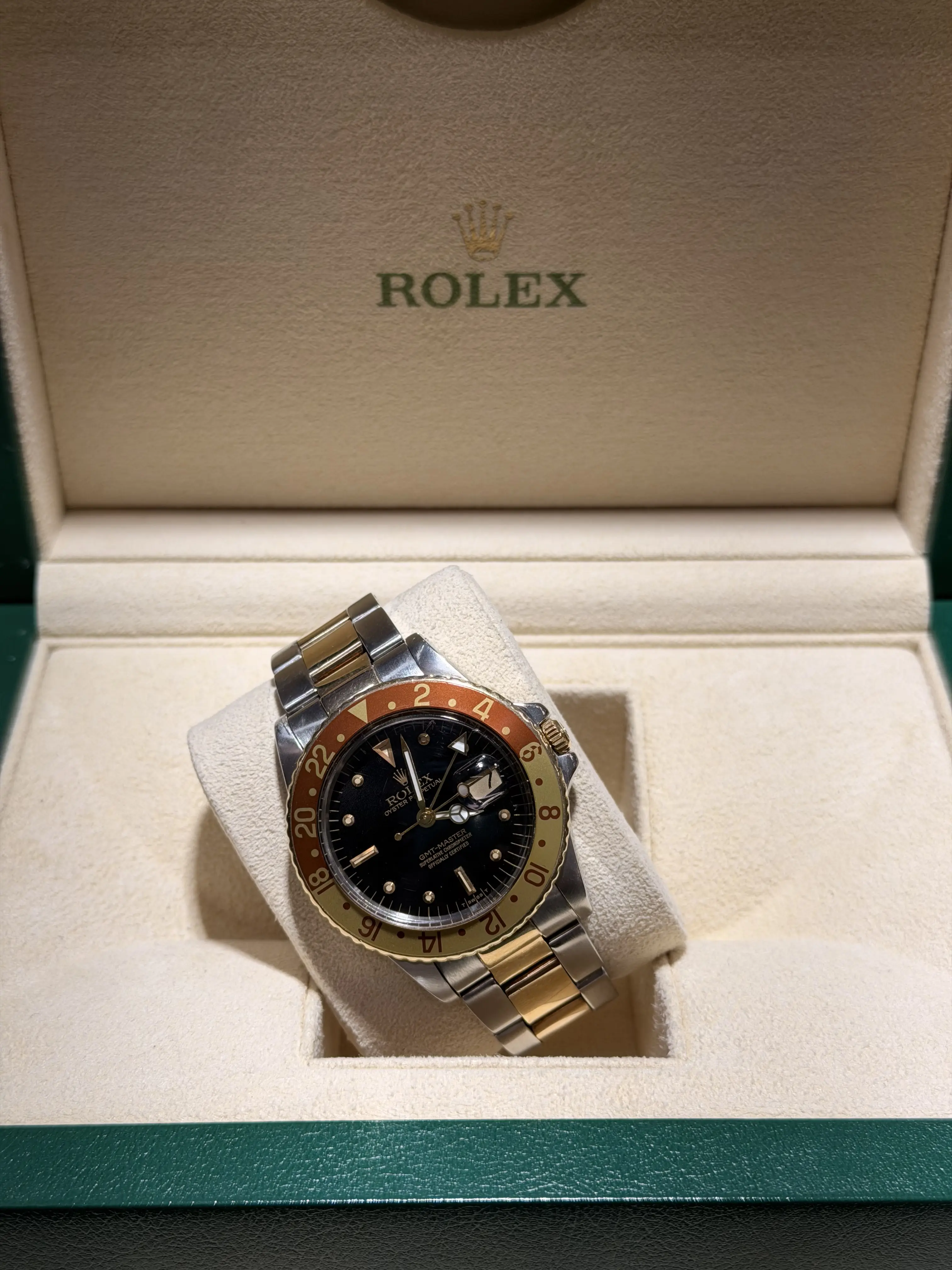 Rolex GMT Master Vintage Root Beer Two Tone Watch